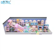 180m² Rainbow Soft-Комплект за игра с пързалка Вътрешна детска площадка